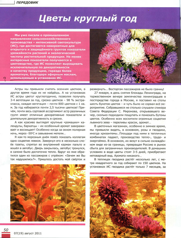 журнал "Пермский край земли" №07 (19) август 2011 - "Цветы круглый год"
